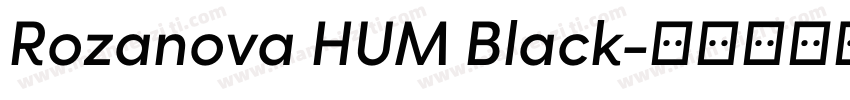 Rozanova HUM Black字体转换